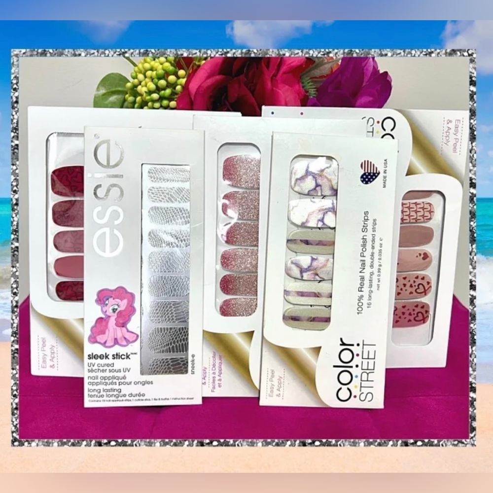 Set of 5 Nail Polish Strips w/Free Gift